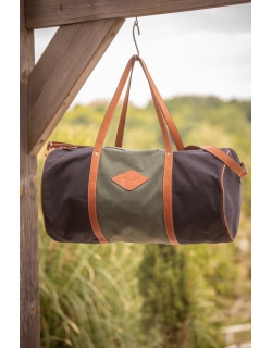 Sac Canvas Bowl Grand Modèle - Kaki & Noir