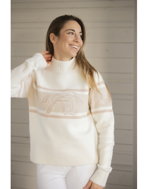 Noris Pullover - Beige & Camel