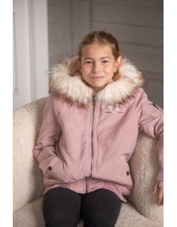 Eden by Pénélope Powder Pink Lyon Bombers Jacket - Children