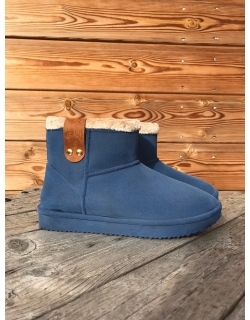 boots type ugg bleu