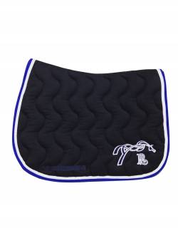 tapis de selle classique bleu marine et bleu roi Pénélope Leprevost