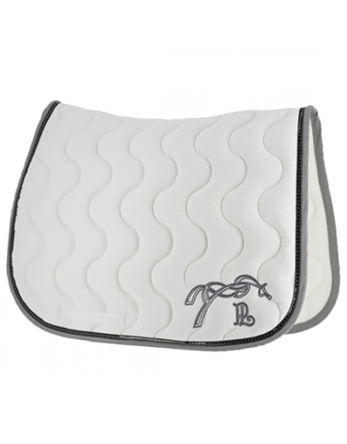 Classic point sellier saddle pad - White & grey