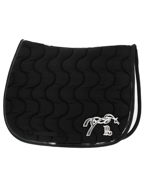 Point Sellier classic saddle pad - Black & patent black
