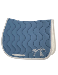 Classic point sellier saddle pad - Lagoon blue & White