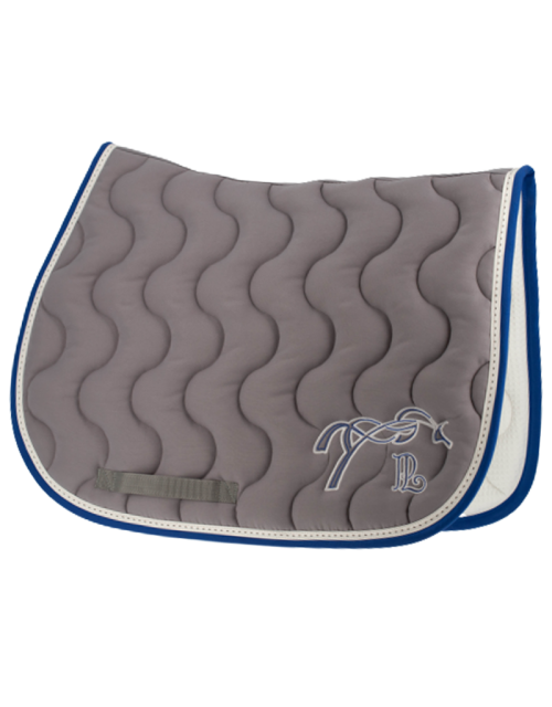 Tapis de selle Point Sellier Classique - Gris Clair & Bleu Roi