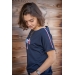 Poppy T-Shirt - Navy & Tricolor Braid