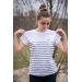 T-Shirt Harlem - Blanc & Lurex Gris