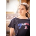 T-Shirt Poppy Marine & Galon Tricolore - Enfant