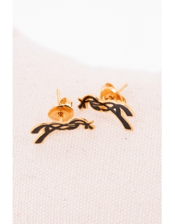 Signature earrings - Gold & Black