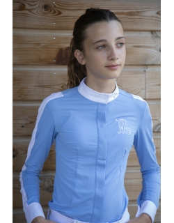 Chemise de Concours Showshirt Bleu Artic - Enfant