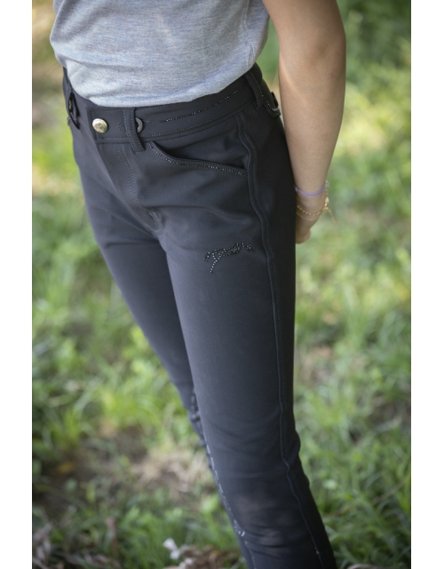 Pantalon d'Équitation Élégance Eden by Pénélope Noir - Enfant