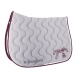 Classic Point Sellier Saddle Pad - Light Grey & Burgundy