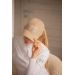 Naomi Cap - Taupe & Off-White