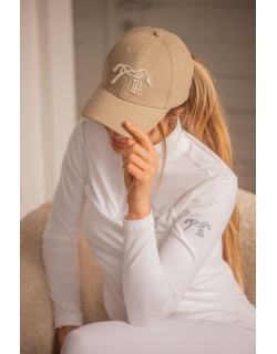Naomi Cap - Taupe & Off-White